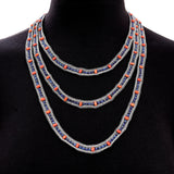 Multi Strand Silver Necklace