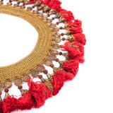 Threaded Tassel Choker Necklace