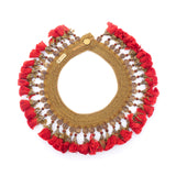 Threaded Tassel Choker Necklace