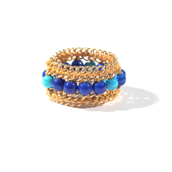 Neelam & Feroza Stone Ring