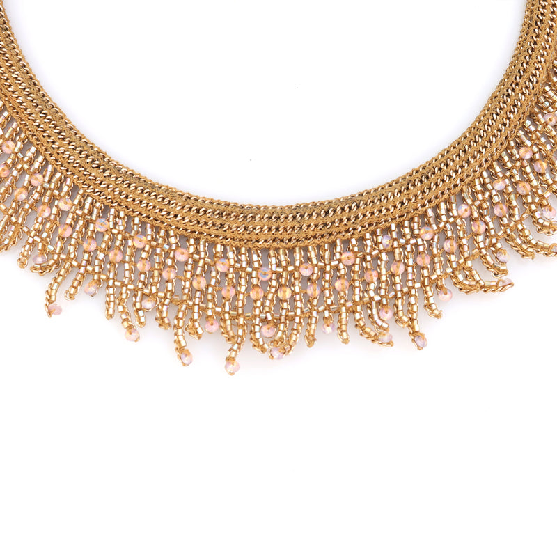 Vintage Gold Beads Necklace