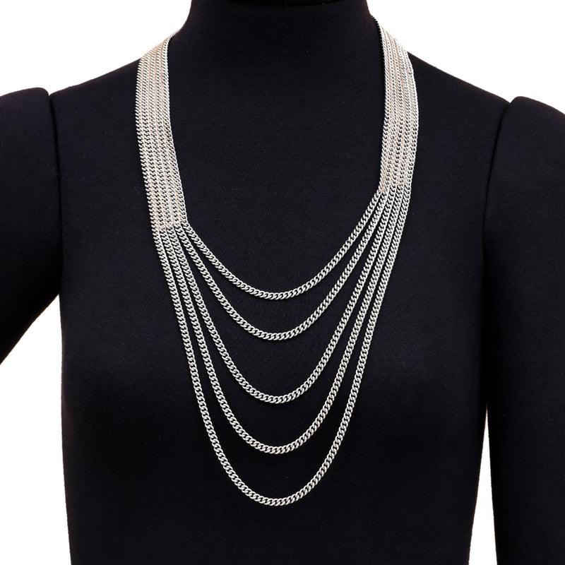 Multi Layer Gold & Silver Necklace
