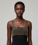 Grid Crop Top