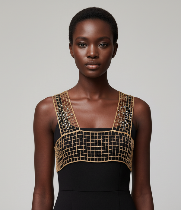 Grid Crop Top