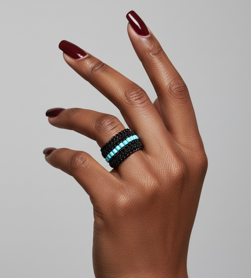 Feroza Bead Ring