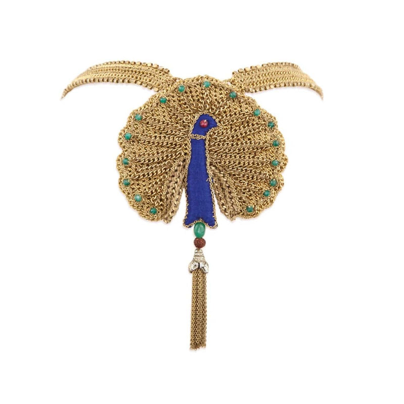 Peacock Tassel Shoulder Piece - Zaafar.com